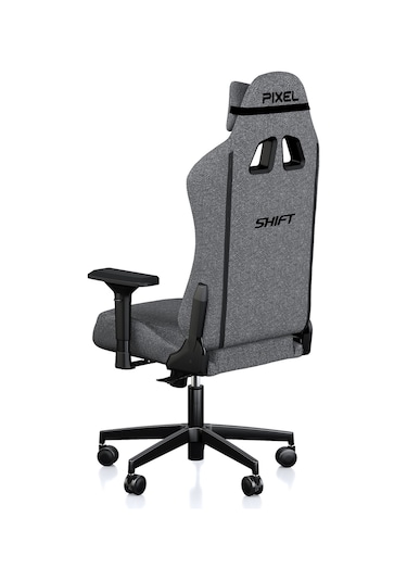 Pixel Shift Siyah Kumaş Oyuncu Koltuğu Gri