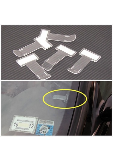 jmsstore 5 Adet Şeffaf Otopark Bilet Tutucu Klip Plastik Zamanlama Bilet Tutucu Araç Ön Camı