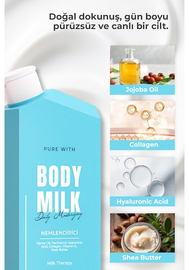 İkili Set: Vücut Sütü 250 Ml + E Vit. Okyanus Özlü Hyaluronik Asitli Duş Jeli 400 Ml Okyanus