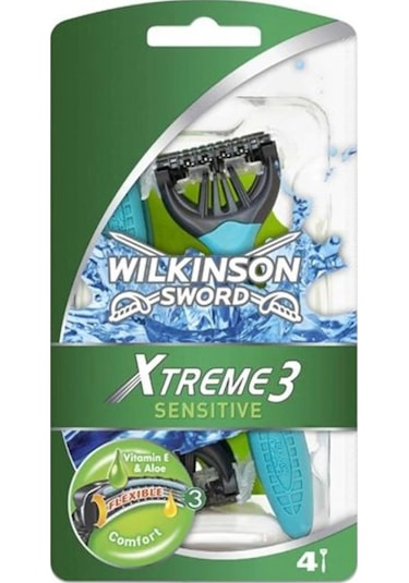 Wilkinson Sword Xtreme3 Oynar Başlıklı Kullan-At Tıraş Bıçağı 4'lü