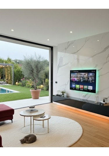 Mac Dizayn Milas Highgloss Parlak Siyah 240 Cm Modern Mdf Tv Ünitesi Şık Ve Geniş Tv Sehpası Parlak Siyah