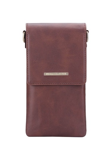 Onsala Boyun Askılı Cep Telefonu Kılıfı Evrensel Kahverengi 120