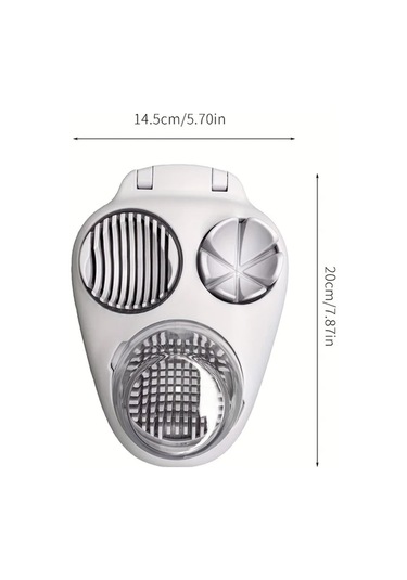 Techbloom 3 In 1 Yumurta Kesici 1 Adet Sağlam Manuel Yumurta Dilimleyici Doğrayıcı Ve Ezici Çok Amaçlı Mutfak Aleti Omelet Salata Kahvaltı İçin 1 Parça
