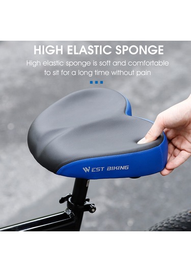 Geeksen Konforlu Bisiklet Sele - Ergonomik, Geniş Ve Yumuşak, Uzun Yol Sürmek İçin Mükemmel, Şok Emici Tasarım Kırmızı