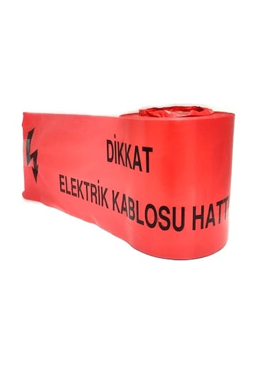 Safety Dikkat Elektrik Kablosu Hattı Bandı Emniyet Şeridi 15cm X