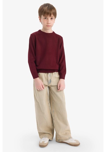 Defacto Erkek Çocuk Bisiklet Yaka Triko Kazak A4992a825wnbr194 Bordo Defacto Erkek Çocuk Bisiklet Yaka Triko Kazak A4992a825wnbr194 Bordo