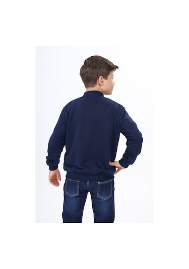 Toontoy Erkek Çocuk Okul Nakışlı Hırka Lacivert
