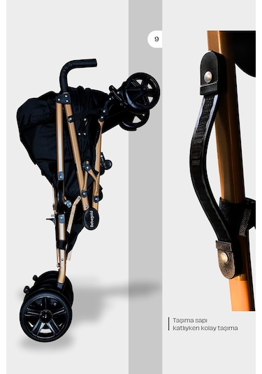 Bebegold Lux Baston Bebek  Arabası