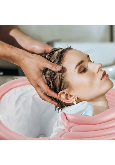 Vkemall Pembe Pvc Şampuan Leğeni, 60x47cm Boyut, Taşınabilir Ve Hafif Tasarım Düz