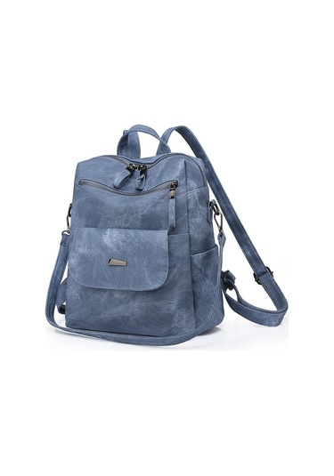Çanta Büyük Kapasiteli Kadın Sırt Çantası Omuz Çantası Kadın mavi
