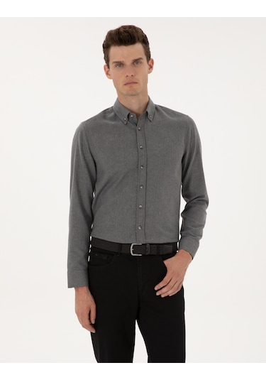 Pierre Cardin Erkek Gri Gömlek Desenli 50316751-vr024 Gri