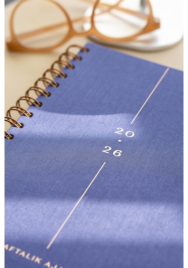 2026 A5 Spiralli Keten Haftalık Ajanda 12 Aylık - Lila Lila