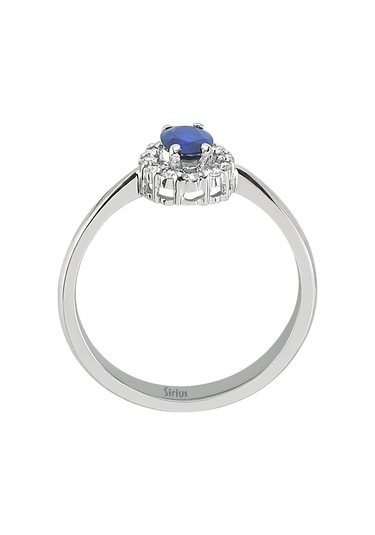 Sirius Pırlanta Ve Oval Safir Taşlı Anturaj Yüzük 0817R0126