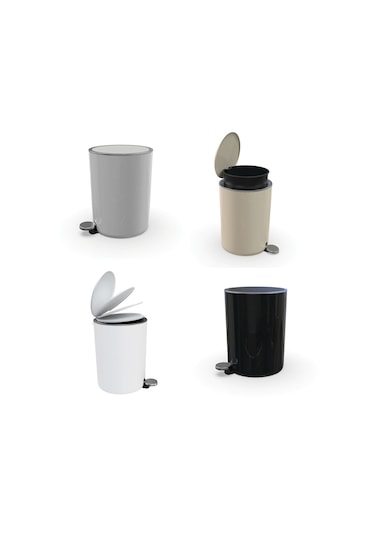 Primanova Lenox Pedallı Çöp Kovası 5 L Siyah