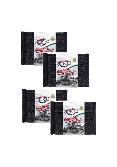 Vindex Hüüpix İnox Sünger 4'lü
