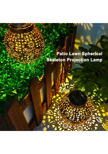 Singree Bahçe Dekorasyonu İçin Metal Kelebek Ve Sinekkuşu Desenli Güneş Enerjili Led Aydınlatma Lambası