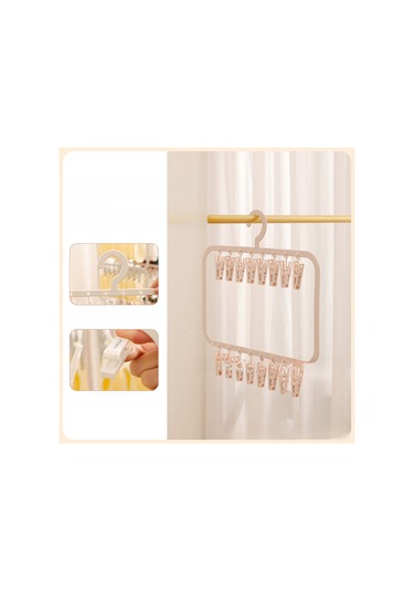 Kırmızı Fasulye Ezmesi Tozu 16 Klipsli Çorap Klipsi, Çok İşlevli Saklama Renkli