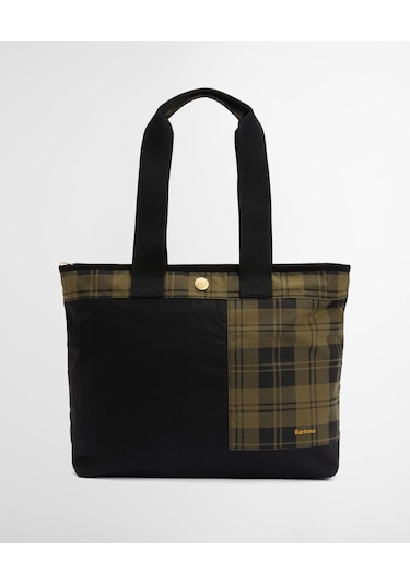Barbour Mya Patchwork Kol Çantası Bk11 Black/olive Check Siyah