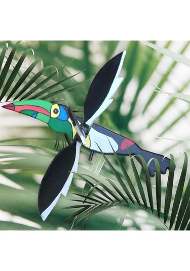 Toucan El Yapımı Ahşap Rüzgar Gülü Dış Mekan Dekoru