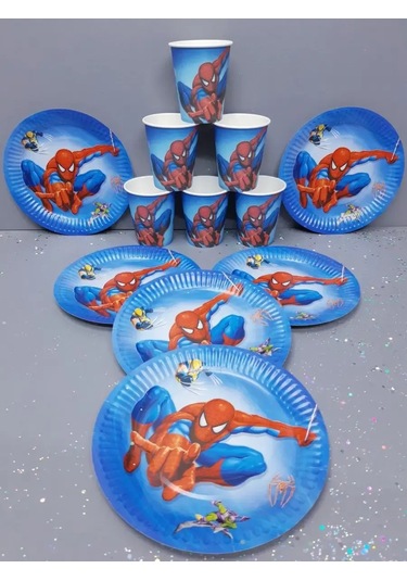Love Land Örümcek Adam Temalı 20 Kişilik Bir Parti İçin Tek Kullanımlık Yemek Takımı 168057139 Diğer