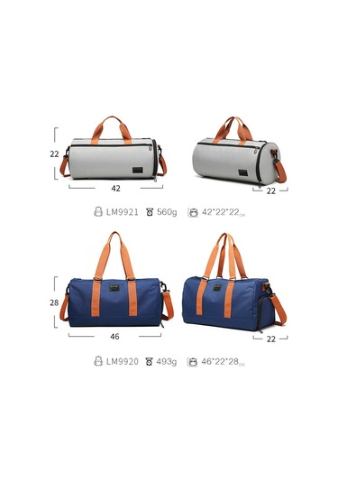 Sones Büyük Kapasiteli Kuru Ve Islak Ayırma Su Geçirmez Spor Çantası Elde Taşınabilir Günlük Yoga Çantası, Renk: 9920 Mavi