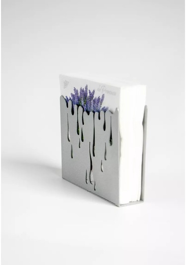 Gala Mutfak İçin Masada Kullanılabilecek Metal Loft Tarzı Peçetelik 181912912 Gümüş