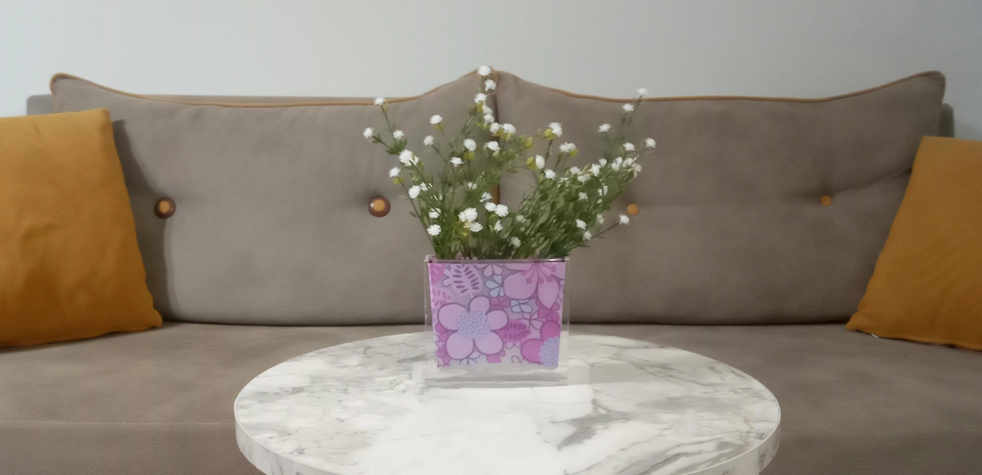 2 Adet Vazo Dahil,vazoda Çiçek,beyaz Yapay Çiçek,vazo Dekoratif Pembe Çiçekli 10x15x3cm Çok Renkli