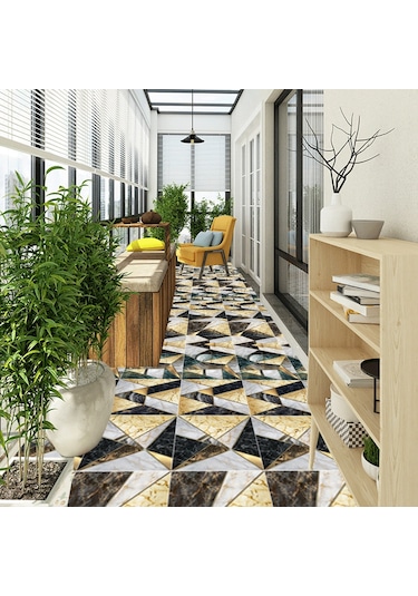 Sones 20 Adet 20cm Pvc Kristal Kaplı Film Geometrik Desen Fayans Duvar Stickerı Ts251 Diğer