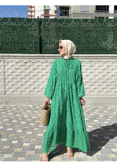 Olla Collection Tüylü Şifon Elbise Benetton