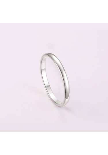 Chavin 2 Mm. Söz Nişan Gri Bayan Erkek Çelik Yüzük Eh23By