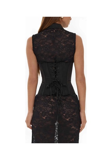 Havens Sedona Corse & Dantel Elbise + G-string Siyah