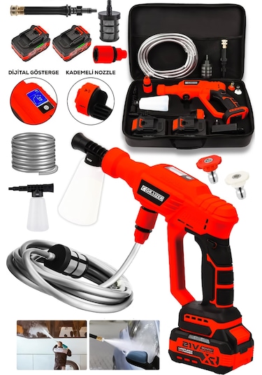 Graizer Yüksek Basınçlı Kömürsüz Motor Akülü Oto Araba Yıkama Mak