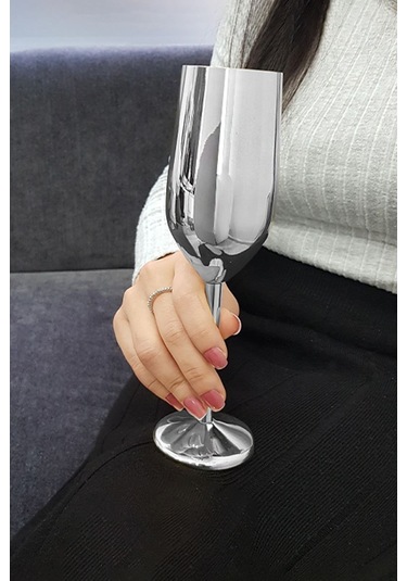 Paslanmaz Çelik 210 Ml. Şampanya Şarap Bardağı Kadeh Cin330by