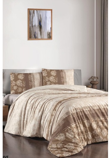 Lory 6 Parça Comforter Çeyiz Seti Kahve Kahve