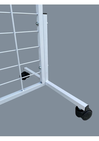 60x150 Cm, Tekerlekli Beyaz Pano Stant, Çorap Standı, Aksesuar Standı, Telefon Standı, Bijuteri Standı