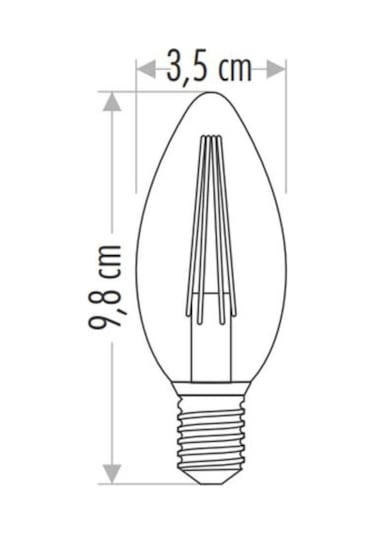 Cata 4w Led Filament Buji Ampul Günışığı E14 Ct-4066g