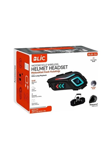 Ceylan Adam Motor Kask Kulaklık Rgb Modlu Motosiklet Kulaklık Su Geçirmez 5.4 Bluetooth Intercom Blb