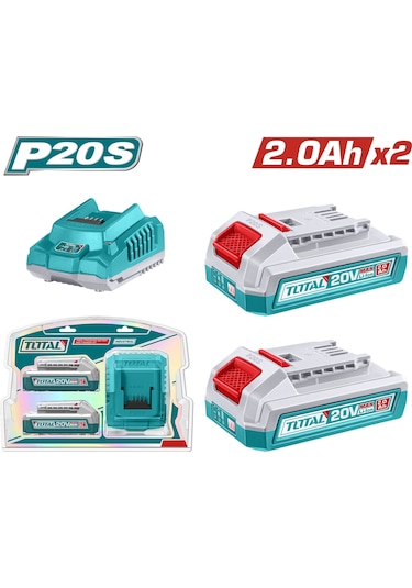 Total P20s 2li 2.0 Ah Tfblı2001 Akü Ve Şarj Aleti Seti Tfbcpk2212e