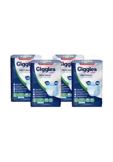 Giggles Yetişkin Emici Külot Hasta Bezi L 4 x 30'lu