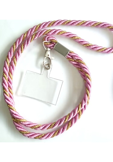 Telefon Boyun Askısı Tüm Telefonlara Uyumlu 55cm Hasır