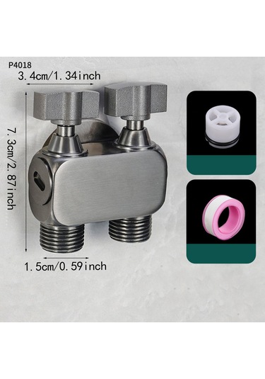 Suntek 1in 2 Out Çift Kontrol Vanası Çok Fonksiyonlu Gri
