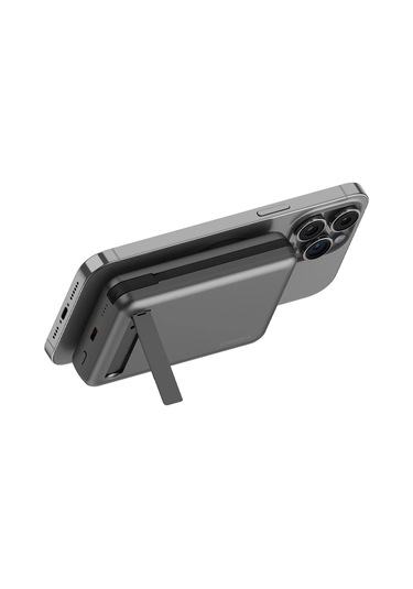 Magpac Pro Plus 10.000 Mah 20w Type-c 20w Type-c Kablo Ve 15w Kablosuz Şarj Hızlı Şarj Magsafe Powerbank Koyu Gri