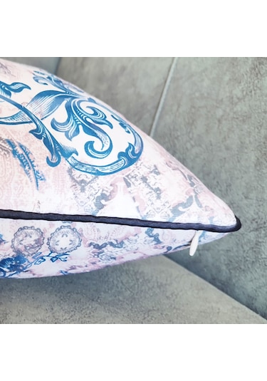 Ju Yaratıcı Tasarım Biyeli Yastık Kırlent Kılıfı Desenli