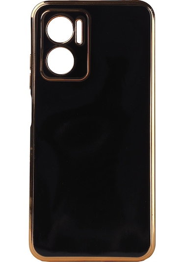 Xiaomi Redmi Note 11E Kılıf Zore Bark Kenarları Altın Renk Kılıf