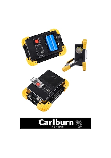 Premium 3 Mod Su Geçirmez 180 Derece Dönebilen 4400 Lityhum Pil 750 Lümen Powerbank Şarjlı Işıldak Çok Renkli