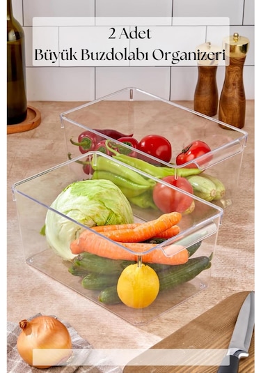 2 Li Buzdolabı Organizeri & Buzdolabı Düzenleyici 6 Lt