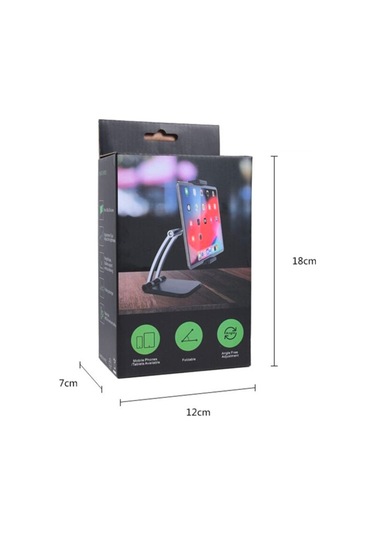 Ally Q010 Ayarlanabilir Masaüstü Tablet ve Telefon Tutucu Stand Siyah