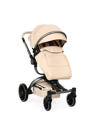 Yoyko Spin 360 Derece Dönebilen Bebek Arabası Latte Gri Kasa