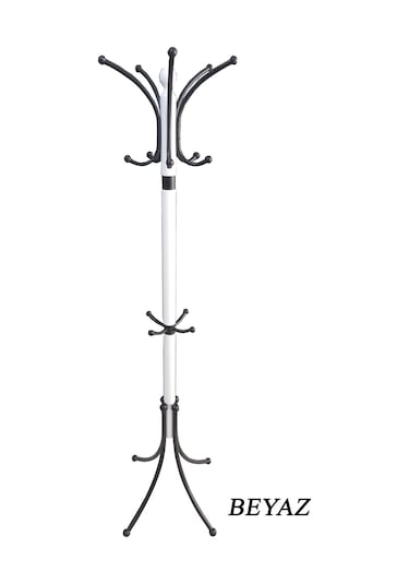 Tolunay Portmanto Ayaklı Askılık - Boyalı Yonca Model