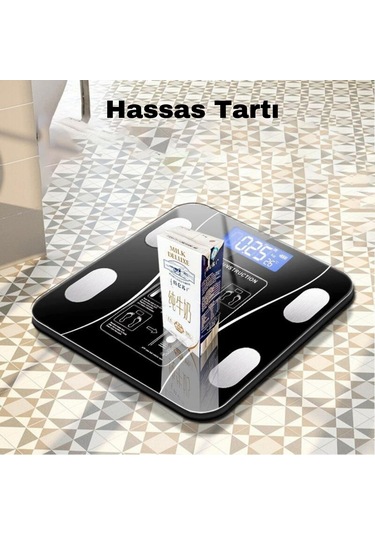 Techfit TF1075FİT Bluetooth Baskül Vücut Aanalizi Tartı Siyah